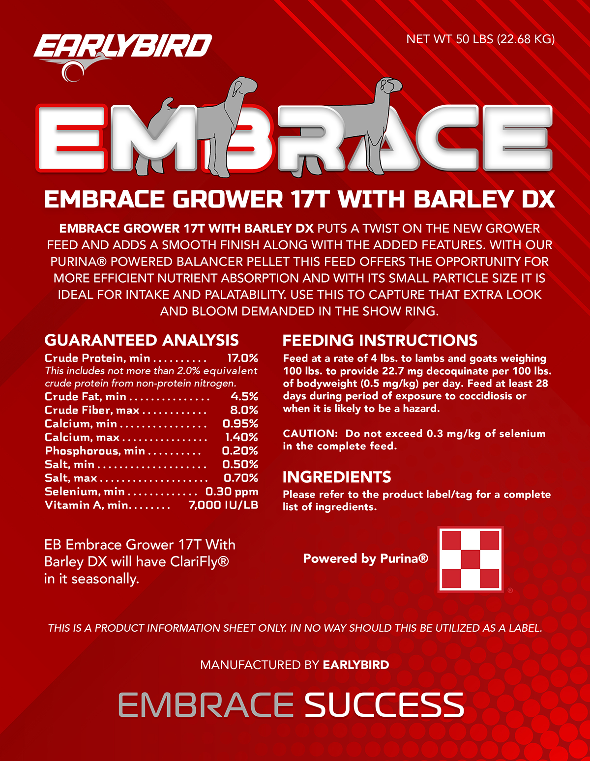 EB EMBRACE GROWER 17T WITH BARLEY DX